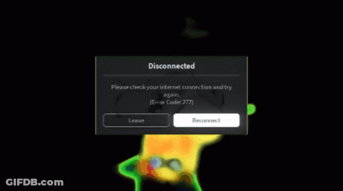 A Computer Screen Displays A Message That Says " Disconnected " GIF