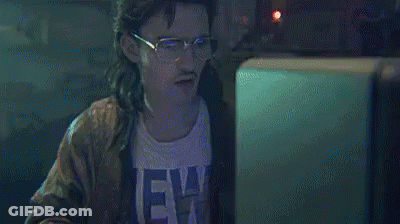 A Computer Screen Displays A Message That Says Error ! Hacking Too Much Time ! GIF