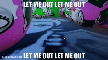 A Computer Screen Says Let Me Out Let Me Out Let Me Out GIF