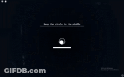 A Computer Screen Says To Keep The Circles In The Middle GIF