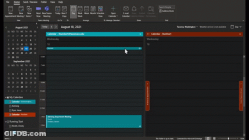 A Computer Screen Shows A Calendar For August 18Th GIF