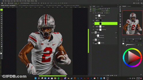 A Computer Screen Shows A Football Player Wearing A Number 2 Jersey GIF
