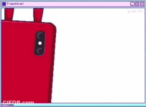A Computer Screen Shows A Girl With A Red Phone In The Background GIF