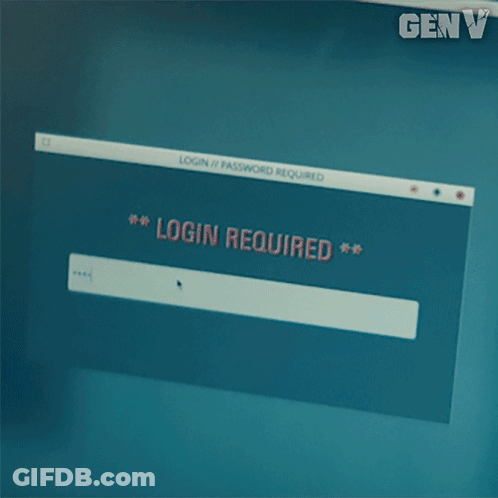 A Computer Screen Shows A Login Required Access Denied Message GIF