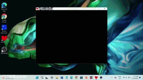 A Computer Screen Shows A Microsoft Edge Icon GIF