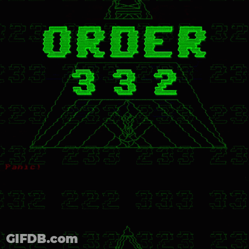 A Computer Screen Shows A Pyramid And The Words Order 332 GIF