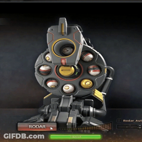 A Computer Screen Shows A Robot With The Word Rodar On The Bottom GIF