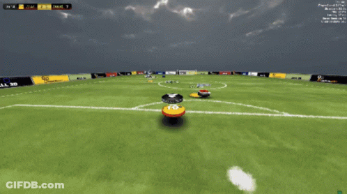 A Computer Screen Shows A Soccer Game Going On With A Score Of 1-1 GIF