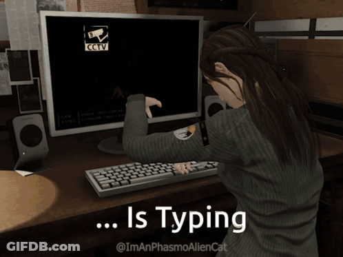 A Computer Screen With A Cctv Logo On It And The Words Is Typing Below It GIF