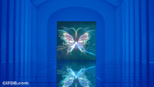 A Computer Screen With A Glitch Effect That Says Gifsaespa On The Bottom GIF