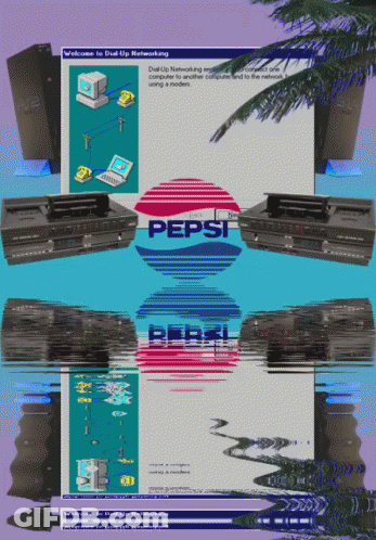 A Computer Screen With A Pepsi Logo GIF