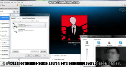 A Computer Screen With A Picture Of Slender-Sense GIF