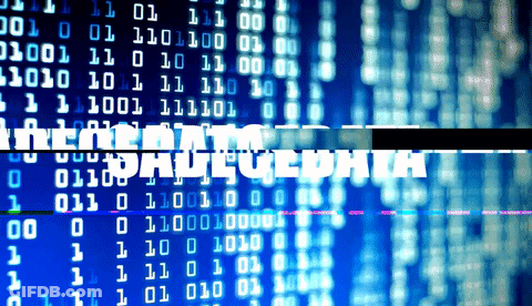 A Computer Screen With The Words " Encrypted Data " Displayed GIF