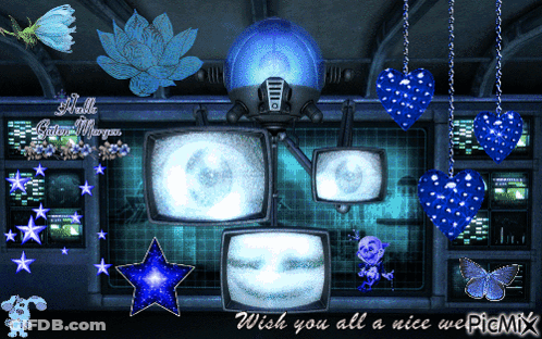 A Computer Screen With The Words Wish You All A Nice We Picmix On The Bottom GIF