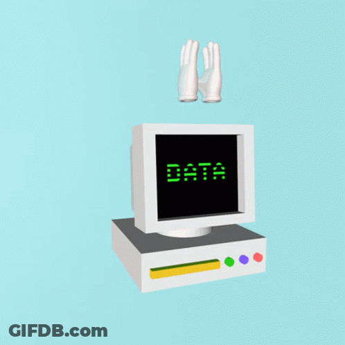 A Computer With The Word Data On It GIF