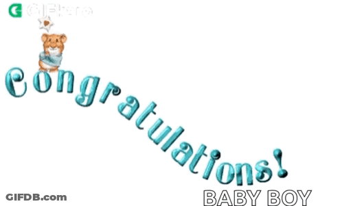 A Congratulations Message For A Baby Boy GIF