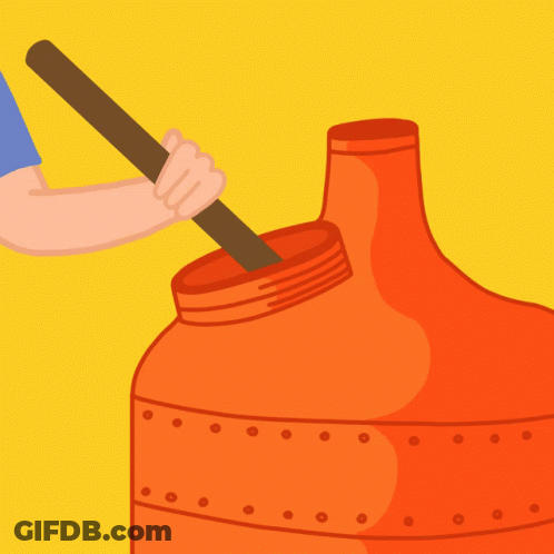 A Conveyor Belt With Four Bottles On It With A Label That Says " Wheat " GIF