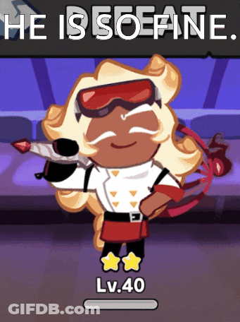 A Cookie From A Video Game Has A Lv. 40 GIF