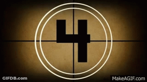 A Countdown With The Number Four In A Circle . GIF