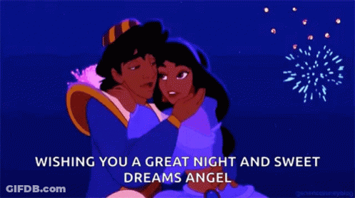 A Couple Kissing With The Words Wishing You A Great Night And Sweet Dreams Angel On The Bottom GIF