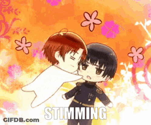 A Couple Of Anime Characters Are Standing Next To Each Other And The Word Stunning Is On The Bottom Of The Image GIF