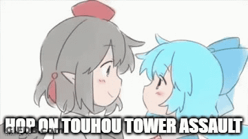 A Couple Of Anime Girls Are Standing Next To Each Other And Kissing . GIF