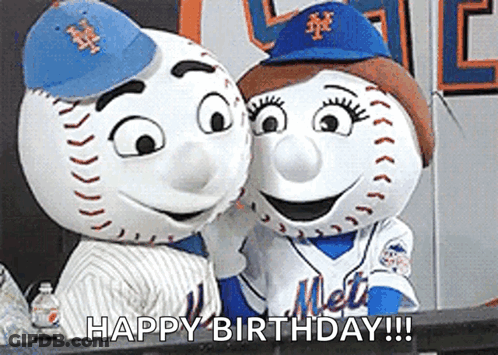 A Couple Of Baseball Mascots Are Hugging Each Other . GIF