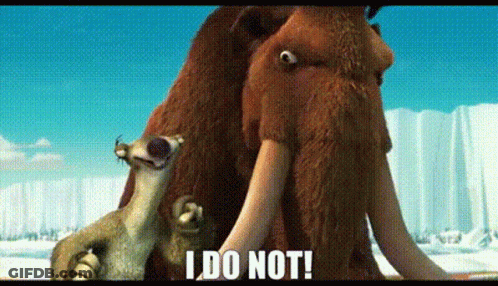 A Couple Of Cartoon Animals Standing Next To Each Other . GIF