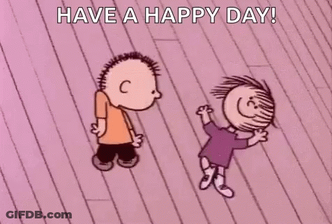 A Couple Of Cartoon Characters Are Dancing On A Wooden Floor . GIF