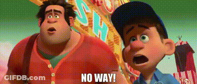 A Couple Of Cartoon Characters Are Standing Next To Each Other And One Of Them Is Saying `` No Way '' . GIF