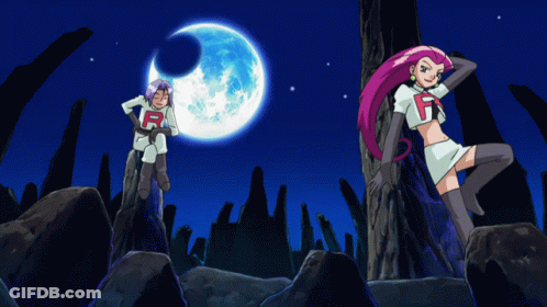 A Couple Of Cartoon Characters With The Letter F On Their Chests GIF