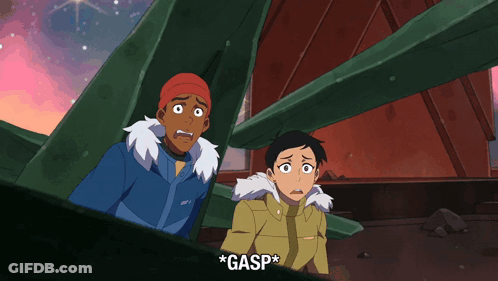 A Couple Of Cartoon Characters With The Word Gasp On The Bottom Right GIF