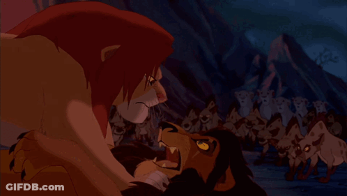 A Couple Of Cartoon Lioness With Their Mouths Open GIF