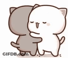 Cats Hugging Each Other GIF