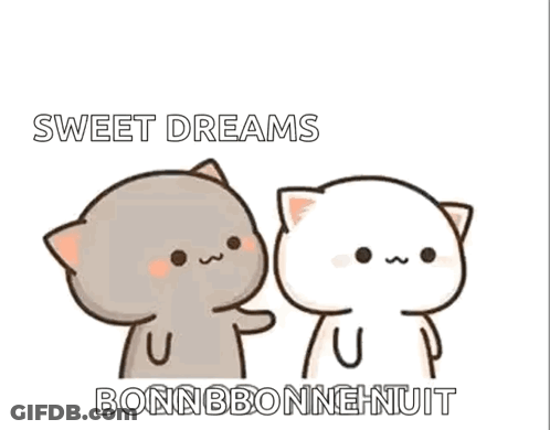 A Couple Of Cats Are Standing Next To Each Other And One Of Them Is Petting The Other . GIF