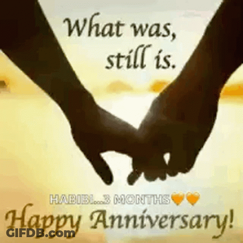 A Couple Of Hands Holding Each Other 'S Fingers With The Words `` What Was , Still Is . '' GIF