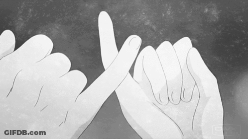 A Couple Of Hands Making A Pinky Promise GIF