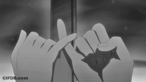 A Couple Of Hands Making A Promise With Their Fingers GIF