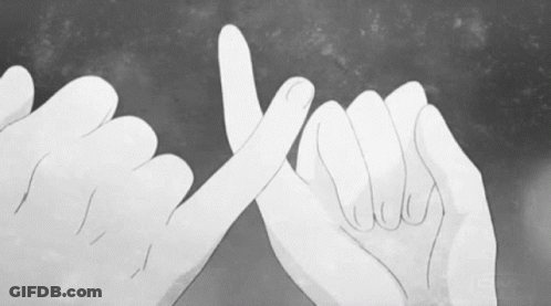 A Couple Of Hands Making A Promise With Their Fingers GIF