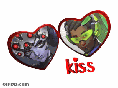 A Couple Of Heart Shaped Sunglasses With The Word Kiss On The Bottom GIF
