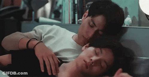 Men Lying On Bed With Eyes Closed GIF