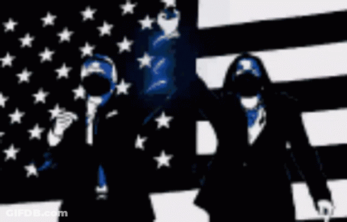 People Standing In Front Of American Flag With Mobilizzamerica.com GIF
