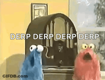 A Couple Of Sesame Street Characters Standing Next To A Radio . GIF
