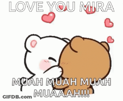 A Couple Of Teddy Bears Are Kissing Each Other With Hearts Surrounding Them . GIF