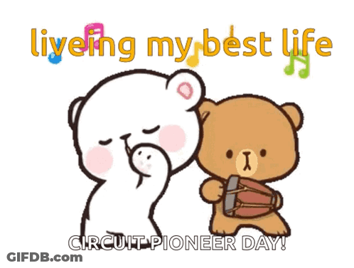 A Couple Of Teddy Bears Standing Next To Each Other With The Words " Liveing My Best Life " GIF