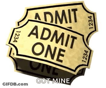 A Couple Of Tickets That Say Admit One Are Stacked On Top Of Each Other . GIF