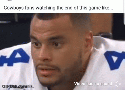 A Cowboys Fan Is Watching The End Of This Game Like ... Video Has No Sound GIF