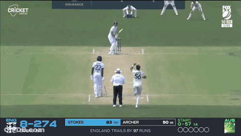A Cricket Game Is Being Played And The Score Is 8 274 GIF