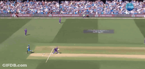A Cricket Game Is Being Played On Ten Hd GIF