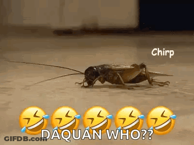 A Cricket Is Crawling On The Floor With Smiley Faces Around It . GIF